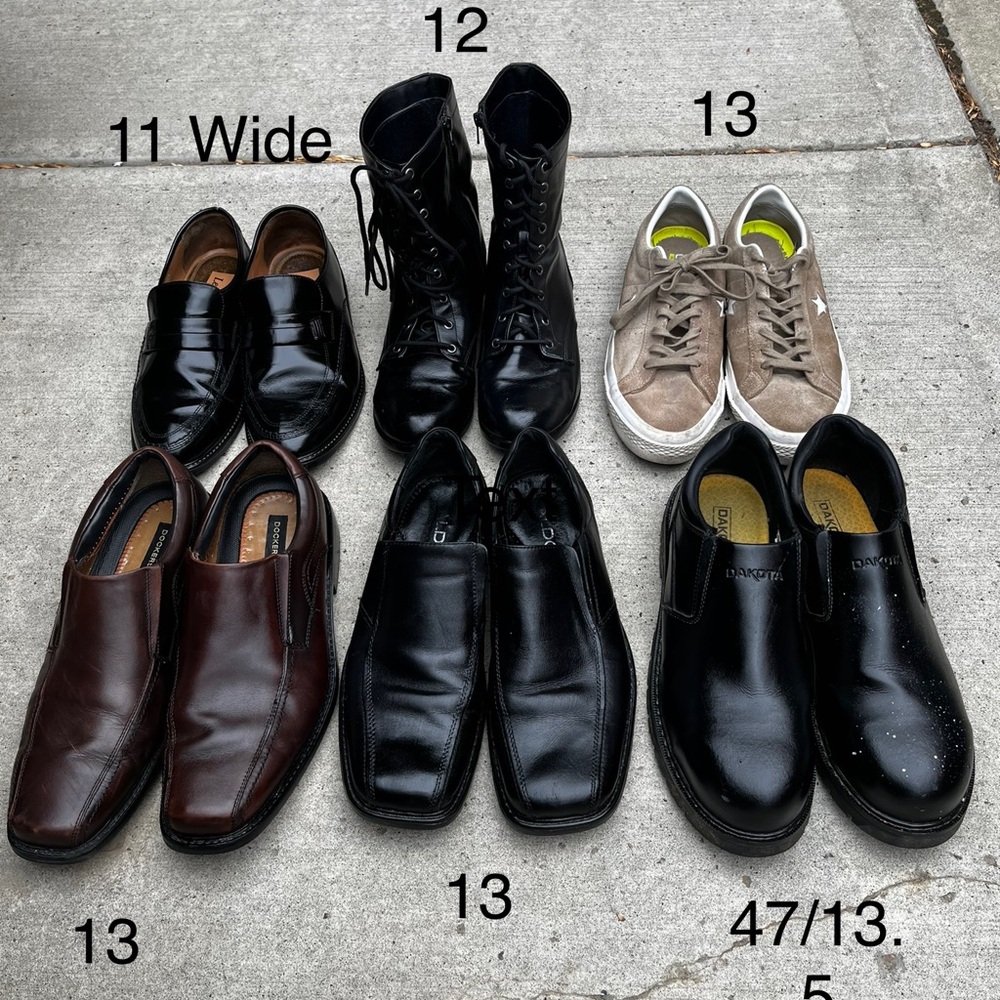 NEW Dakota Men leather upper shoes size 13 Black.